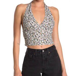 Abound Floral Print Halter Top
